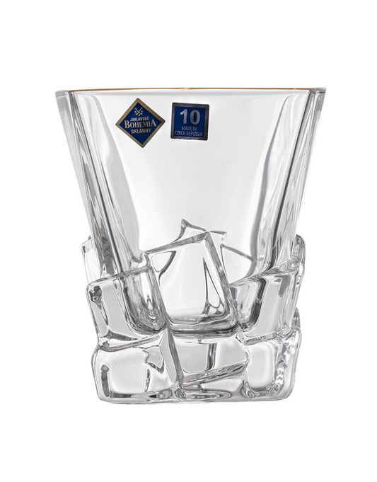 Bohemia Crystal - Tumbler Glass Set 6 Pieces - Gold - 300ml - 2700019