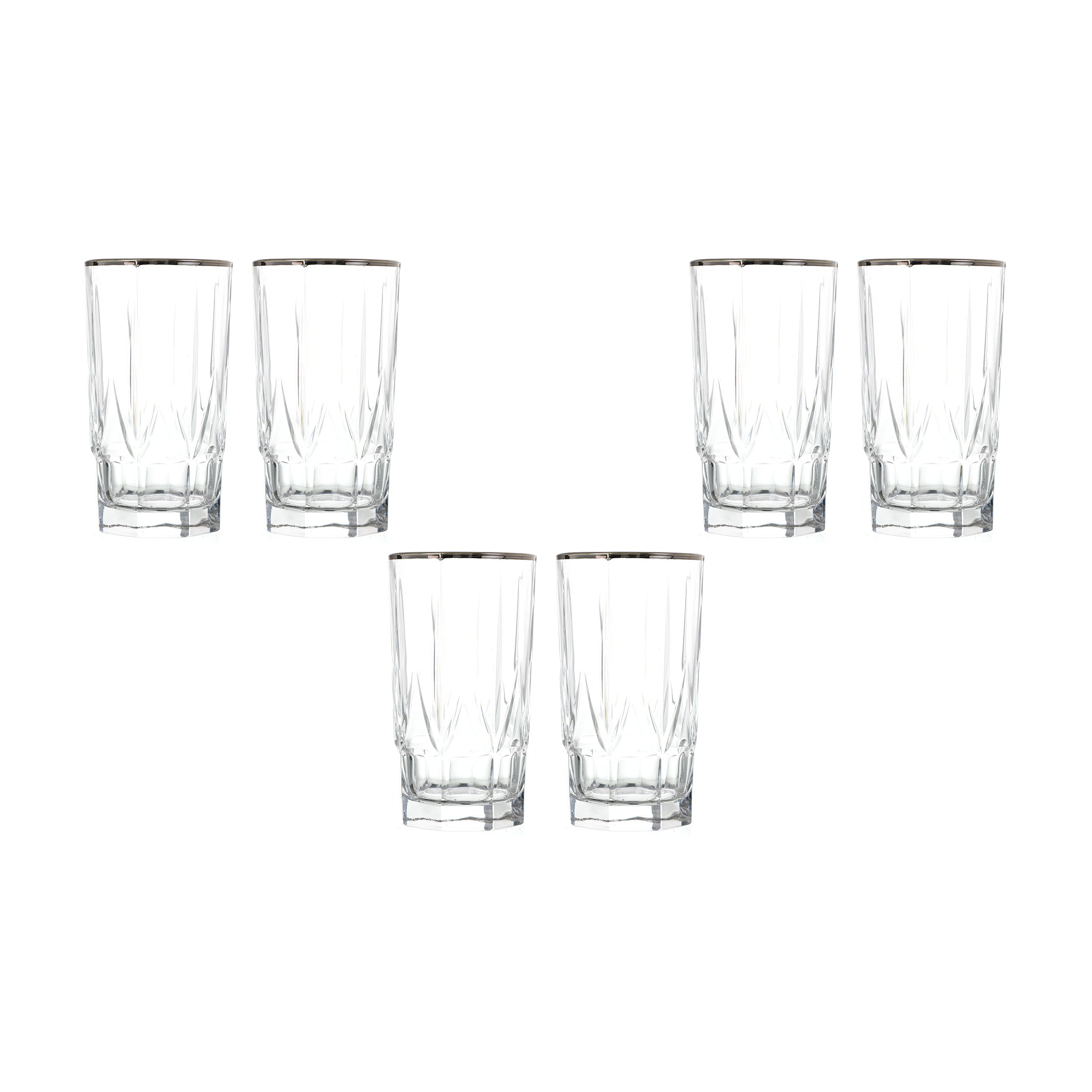 RCR - Highball Glass Set 6 Pieces - Silver - 370ml - 380003108