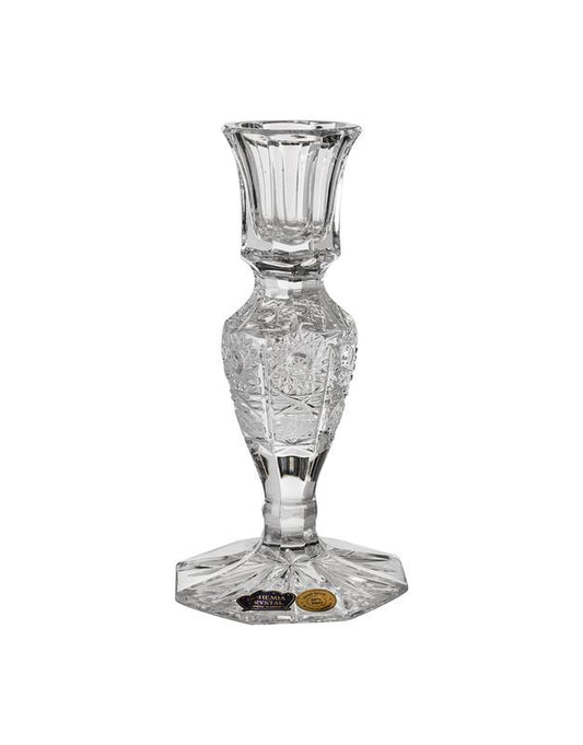 Round Bohemia Crystal Hand Cut Candle Holder - 270004300