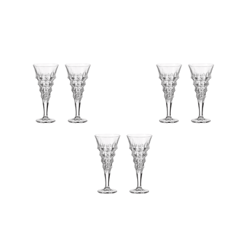 Bohemia Crystal - Flute Glass Set 6 Pieces - 240ml - 270005025