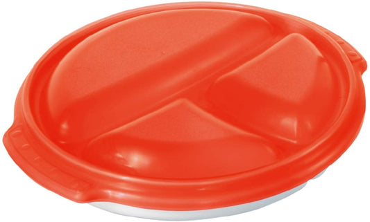 Rotho - Clever Microwave Menu Plate - Red & White - Plastic - 0.75 Lit - 52000274