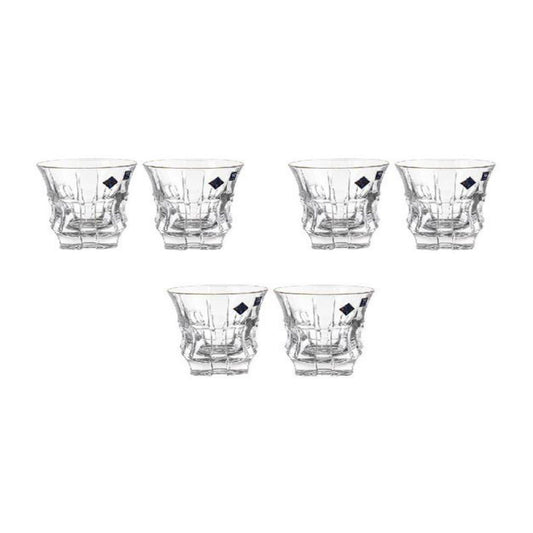 Bohemia Crystal Glass Set Of 6 Pieces - 2700011 - 250 ml -Gold Edge