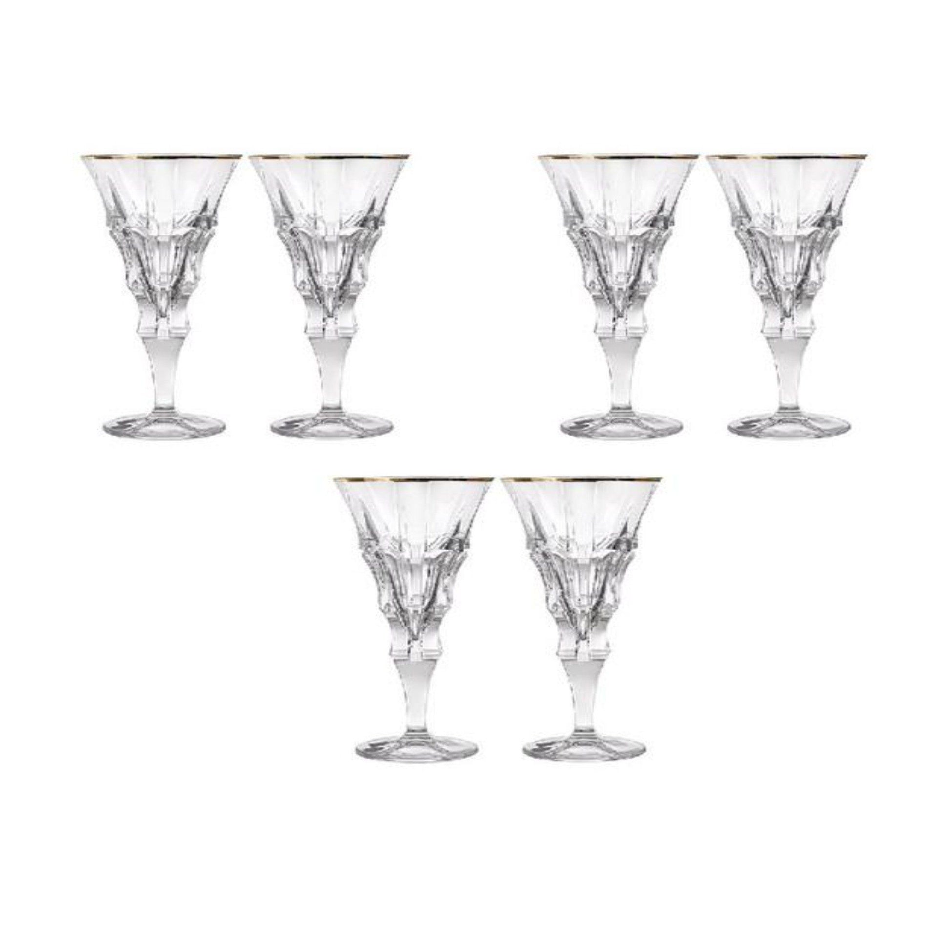 Bohemia Crystal Glass Set Of 6 Pieces - 270009 - 180 ml -Transparent