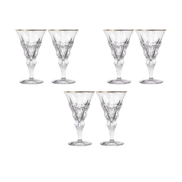 Bohemia Crystal Glass Set Of 6 Pieces - 270009 - 180 ml -Transparent