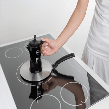Risoli - Universal Induction Disc with Removable Black Handle - Stainless Steel 18/10 - 26cm - 44000400