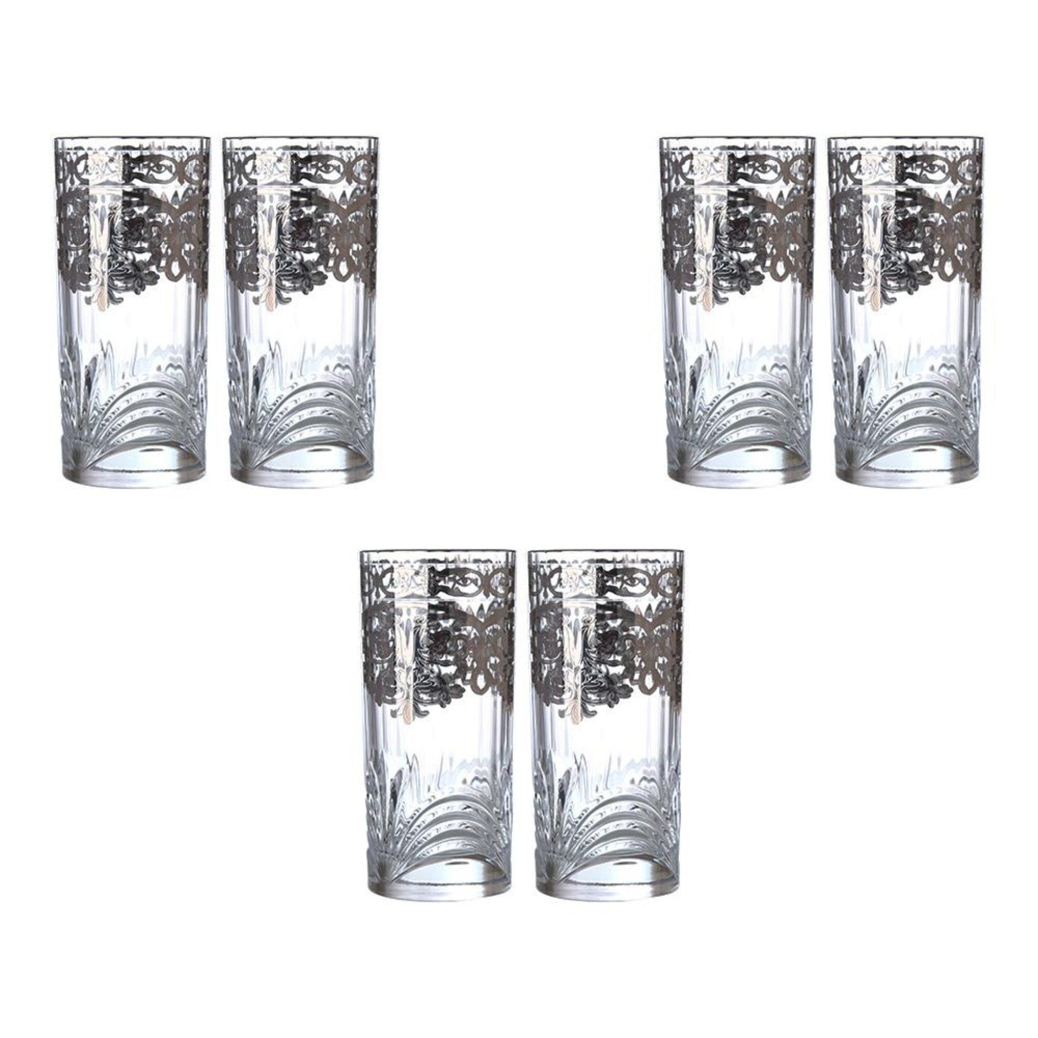 RCR Italy - Highball Glass Set 6 Pieces - Silver - 370ml - 380003068