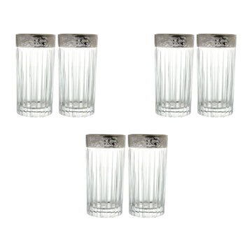 RCR Italy - Highball Glass Set 6 Pieces - Silver - 370ml - 380003120