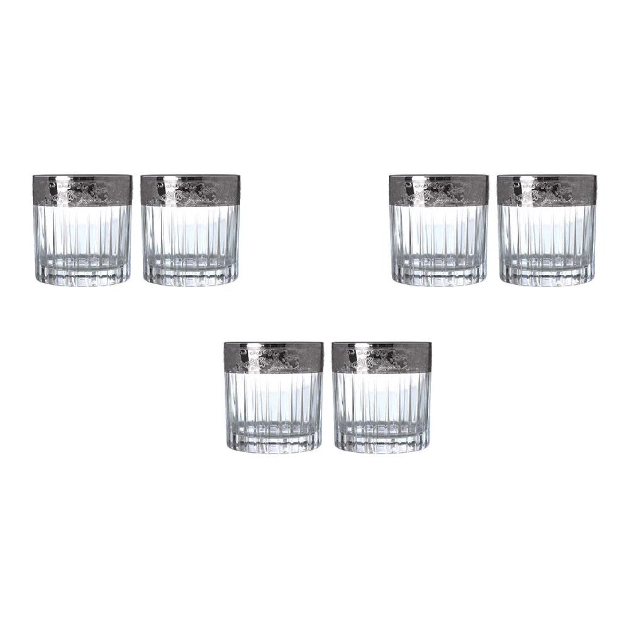 RCR Italy - Tumbler Glass Set 6 Pieces - Silver - 310ml - 380003121