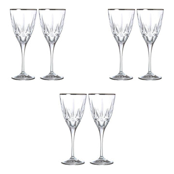 RCR Italy - Goblet Glass Set 6 Pieces - Silver - 280ml - 380003126