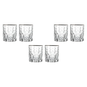 RCR Italy - Tumbler Glass Set 6 Pieces Silver - 310ml - 380003170