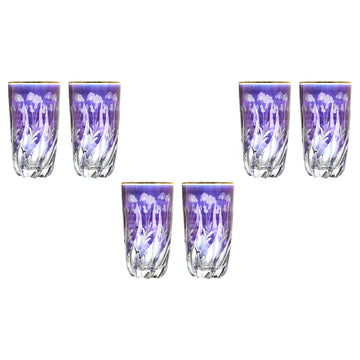 RCR Italy - Highball Glass Set 6 Pieces - Purple & Gold - 360ml - 380003188