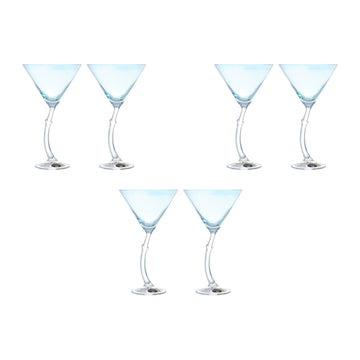 Bohemia Crystal - Cocktail Glass Set 6 Pieces - Blue - 200ml - 3900010098