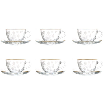 Pasabahce - Tea Set 6 Pieces - Gold - 39000724