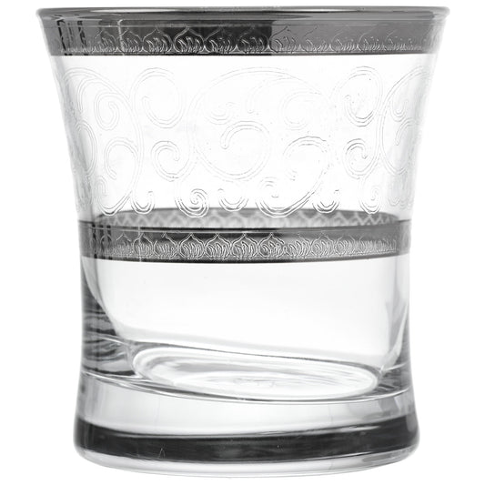 Pasabahce - Highball & Tumbler Glass Set 12 Pieces - Silver - 340ml & 250ml - 39000766
