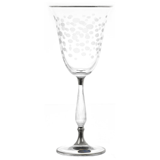 Bohemia Crystal - Goblet Glass Set 6 Pieces - Silver - 220ml - 39000769