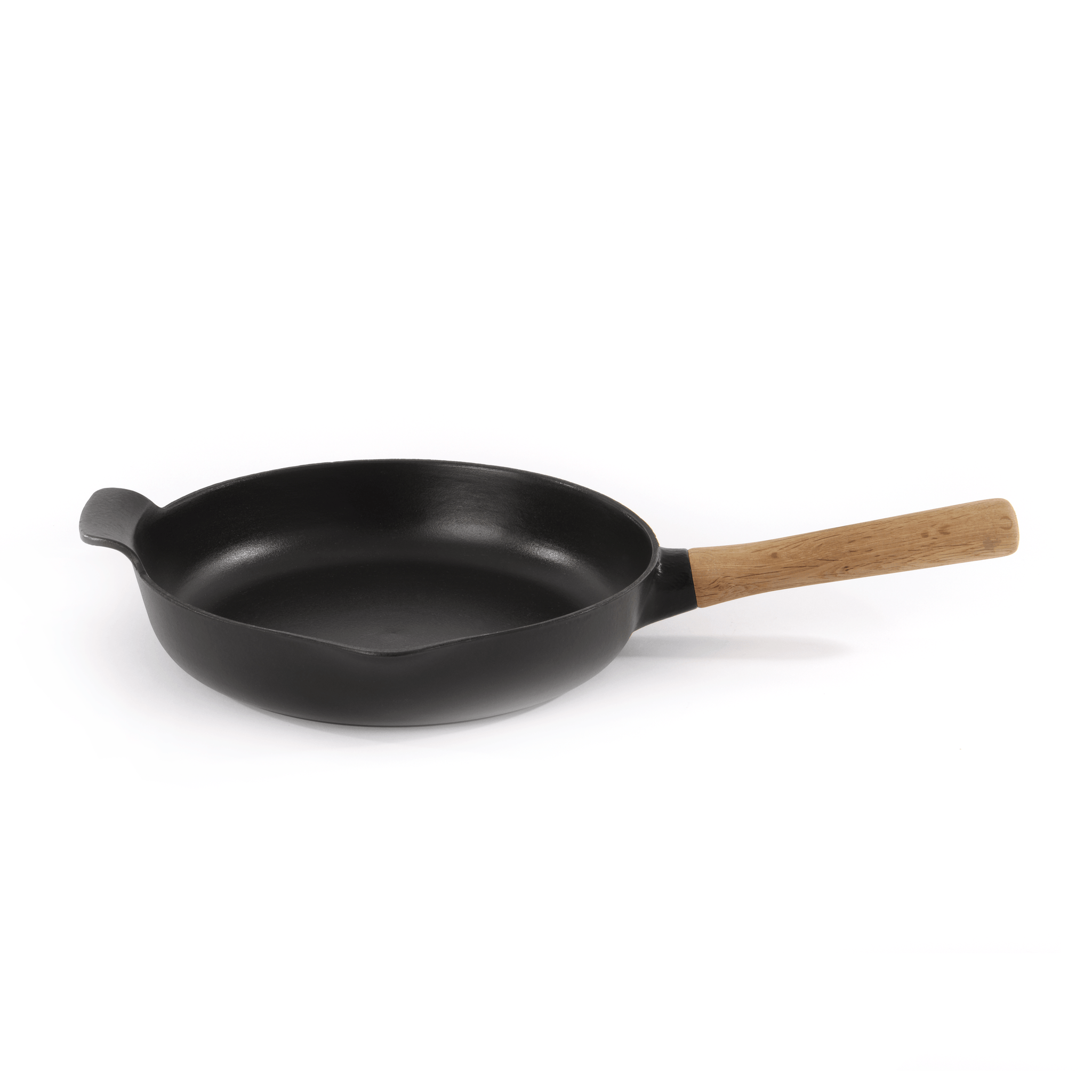 BergHOFF - Ron Black Frying Pan with Wooden Handle 26cm - Cast Iron - 440001579