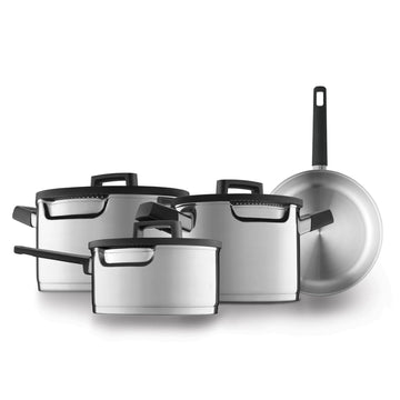 BergHOFF - Cookware Set 7 Pieces with Stay Cool Handles - Stainless Steel - 440001587