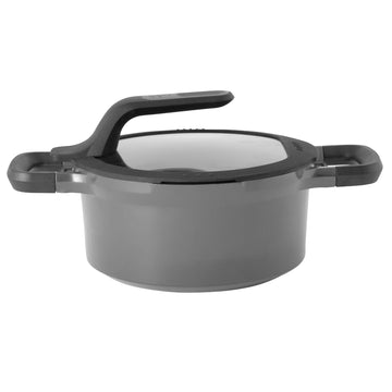 BergHOFF Gem - Covered Pot with Stay-cool Handles - Grey - Cast Aluminum - 2.8 Lit - 440001637