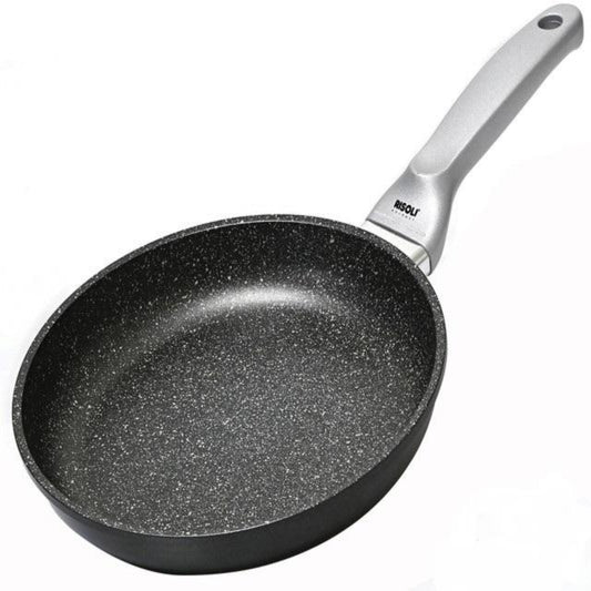Risoli Granito Fry Pan with Silver Handle 28 cm - Black - 44000346