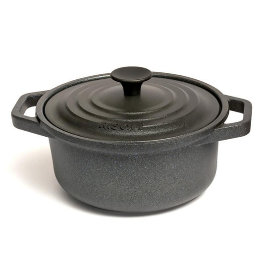 Risoli Granito Pot with Aluminium Cover 24 cm - Black - 44000338