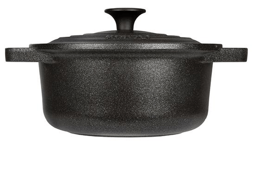 Risoli - Granito Pot with Die Cast Aluminum Lid - Black - Die Cast Aluminum - 28cm - 44000339