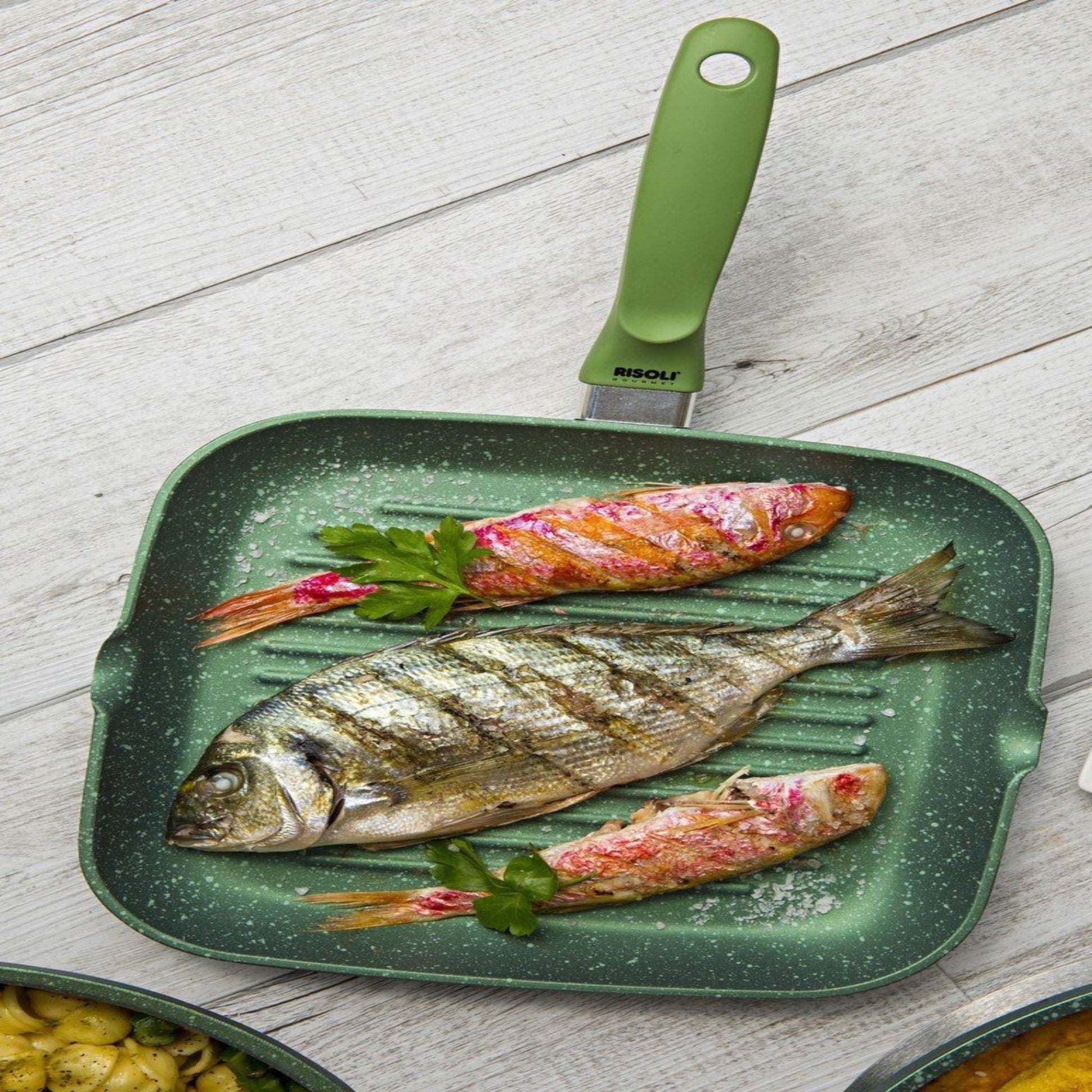 Risoli Dr. Green Grill with Handle 26 x 26 cm - Green - 44000344