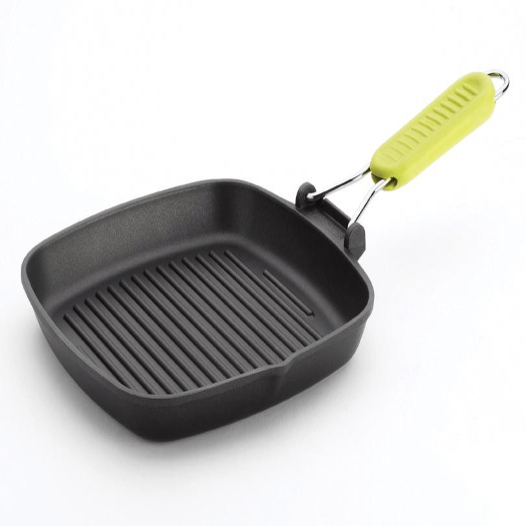 Risoli - Grill with Yellow Folding Handle - Black - Die Cast Aluminum - 36cm - 44000359