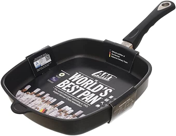 AMT - Black Square Pan with handle - Cast Aluminum - 28x28cm - 440004027