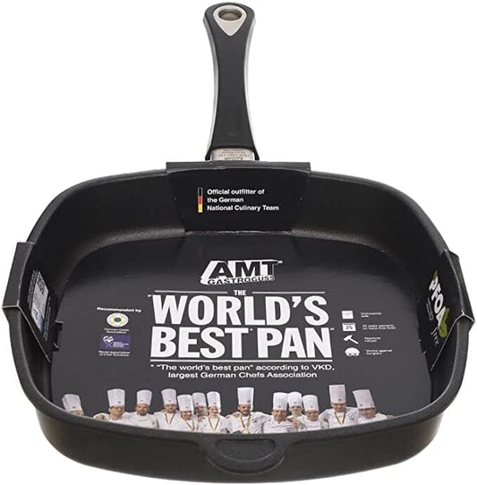 AMT - Black Square Pan with handle - Cast Aluminum - 28x28cm - 440004027