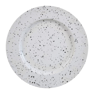 Senzo - Punti - Round Dessert Plate - Black  - Porcelain - 19cm - 520001133