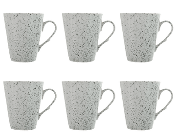 Senzo - Punti - Coffee Mug Set 6 Pieces - Black - 250ml - 520001156x6