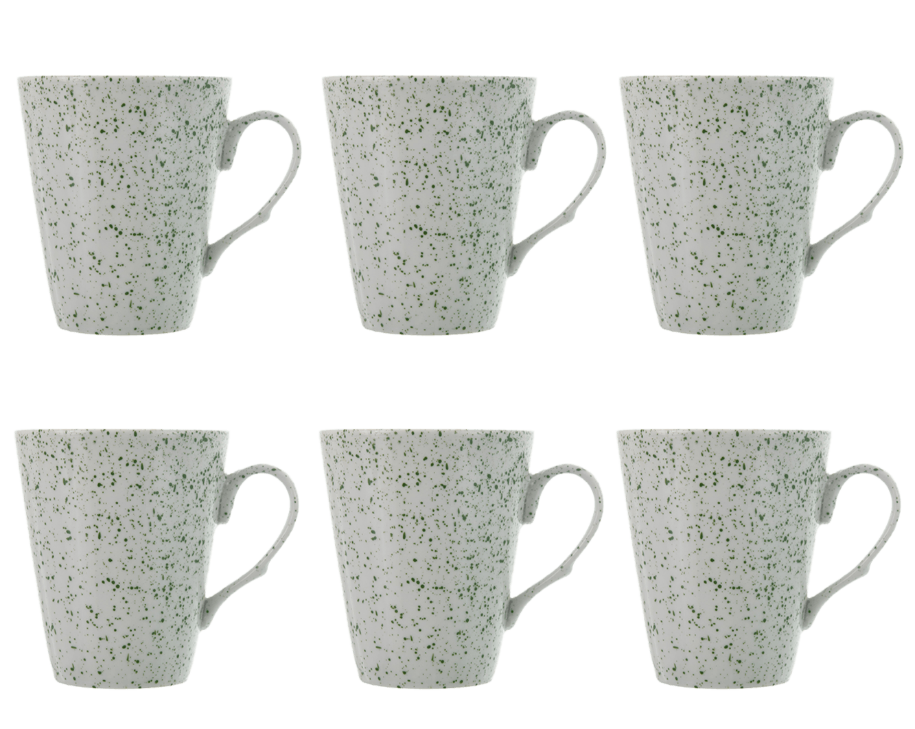 Senzo - منقط - طقم أكواب قهوة 6 قطع - أخضر - 250 مل - 520001157x6