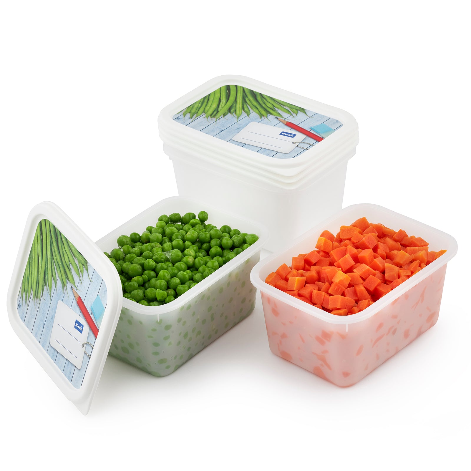 Rotho - Domino Deep Freezer Box - Beans - Plastic - 0.75 Lit - 52000264