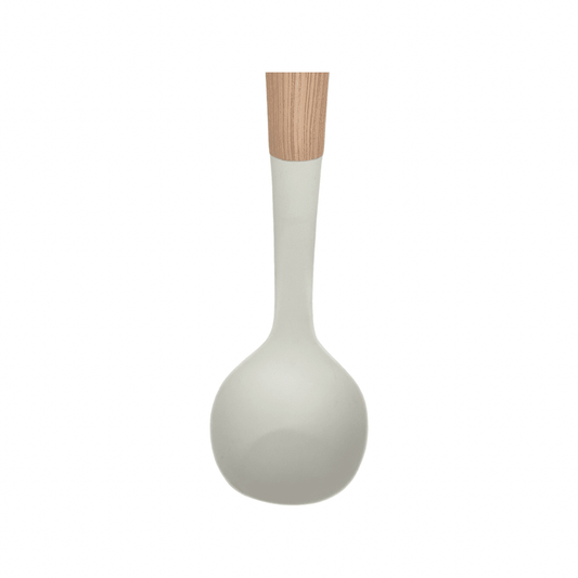 Tessie & Jessie - Silicone Soup Ladle With Wooden Handle - White - 35x8cm - 520008031