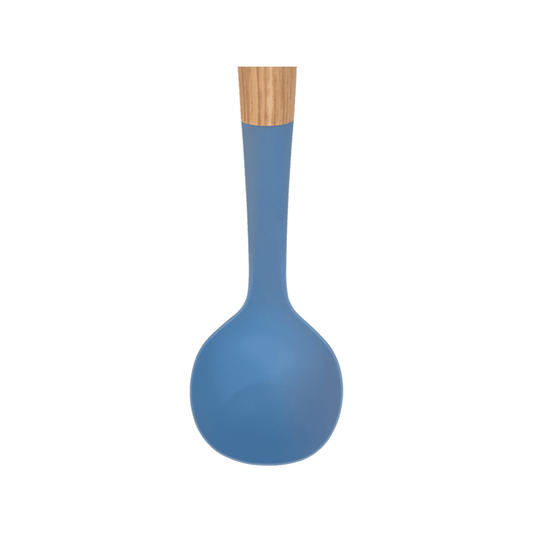 Tessie & Jessie - Silicone Spoon Ladle With Wooden Handle - Blue - 35x8cm - 520008032