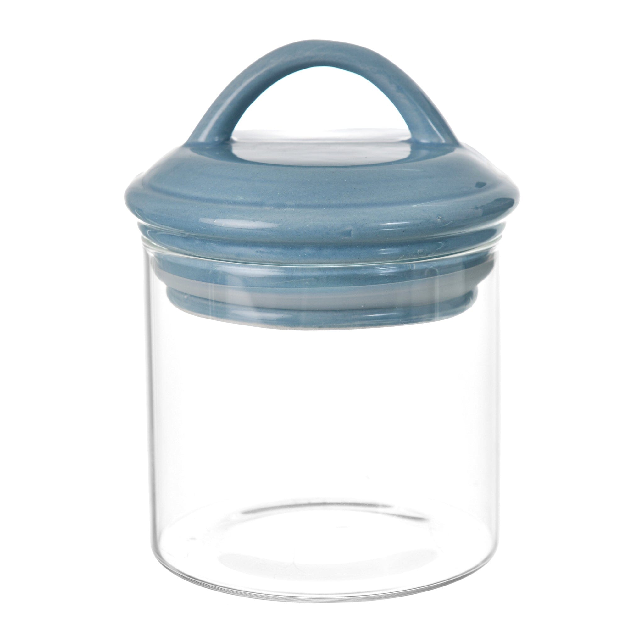 O'lala - Glass Jar with Silicone Cover - Blue - 10x9cm - 520008051