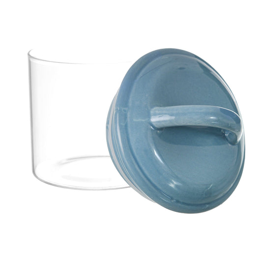 O'lala - Glass Jar with Silicone Cover - Blue - 10x9cm - 520008051