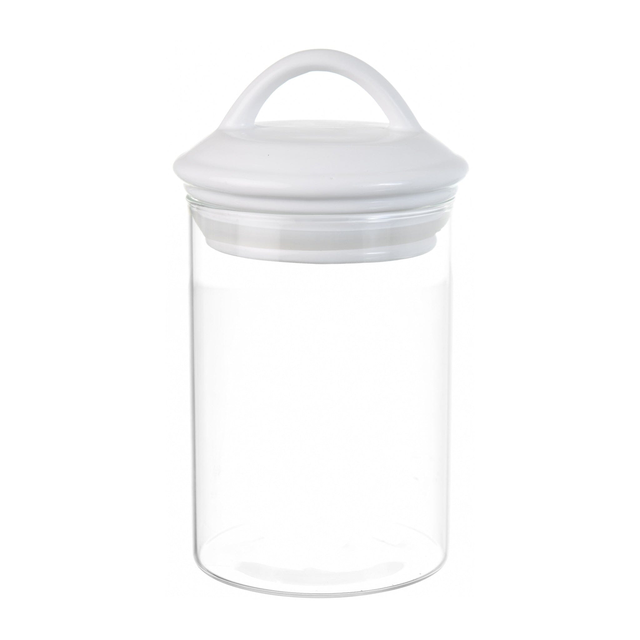 O'lala - Glass Jar with Silicone Cover - White - 10x14cm - 520008052