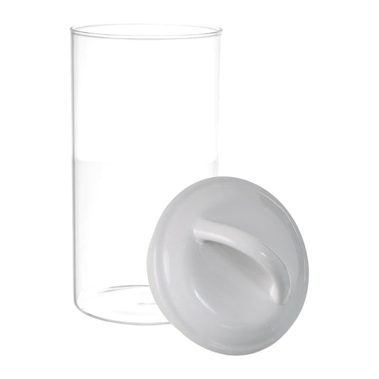 O'lala - Glass Jar with Silicone Cover - White - 10x20cm - 520008054