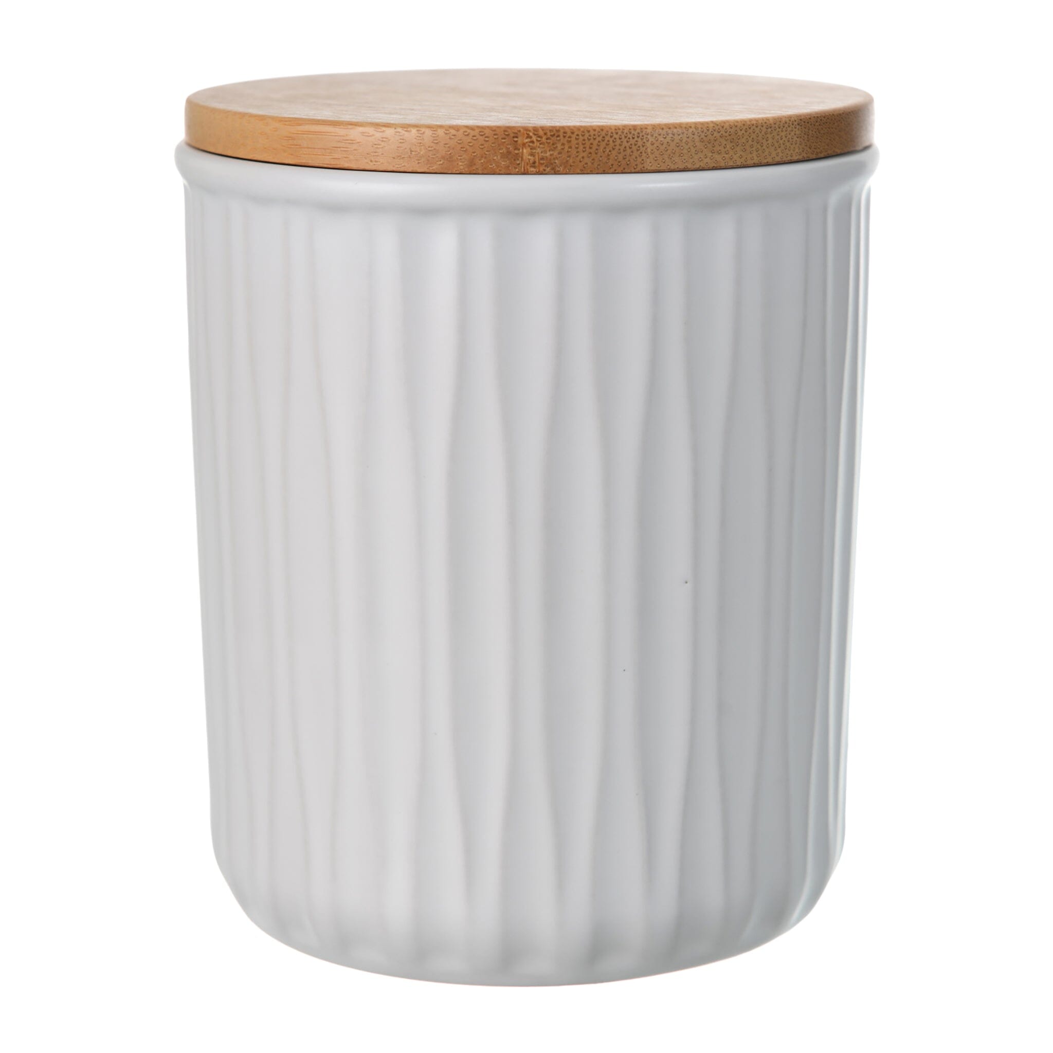 O'lala - Ceramic Jar with Wooden Cover - White - 9x12cm - 520008056