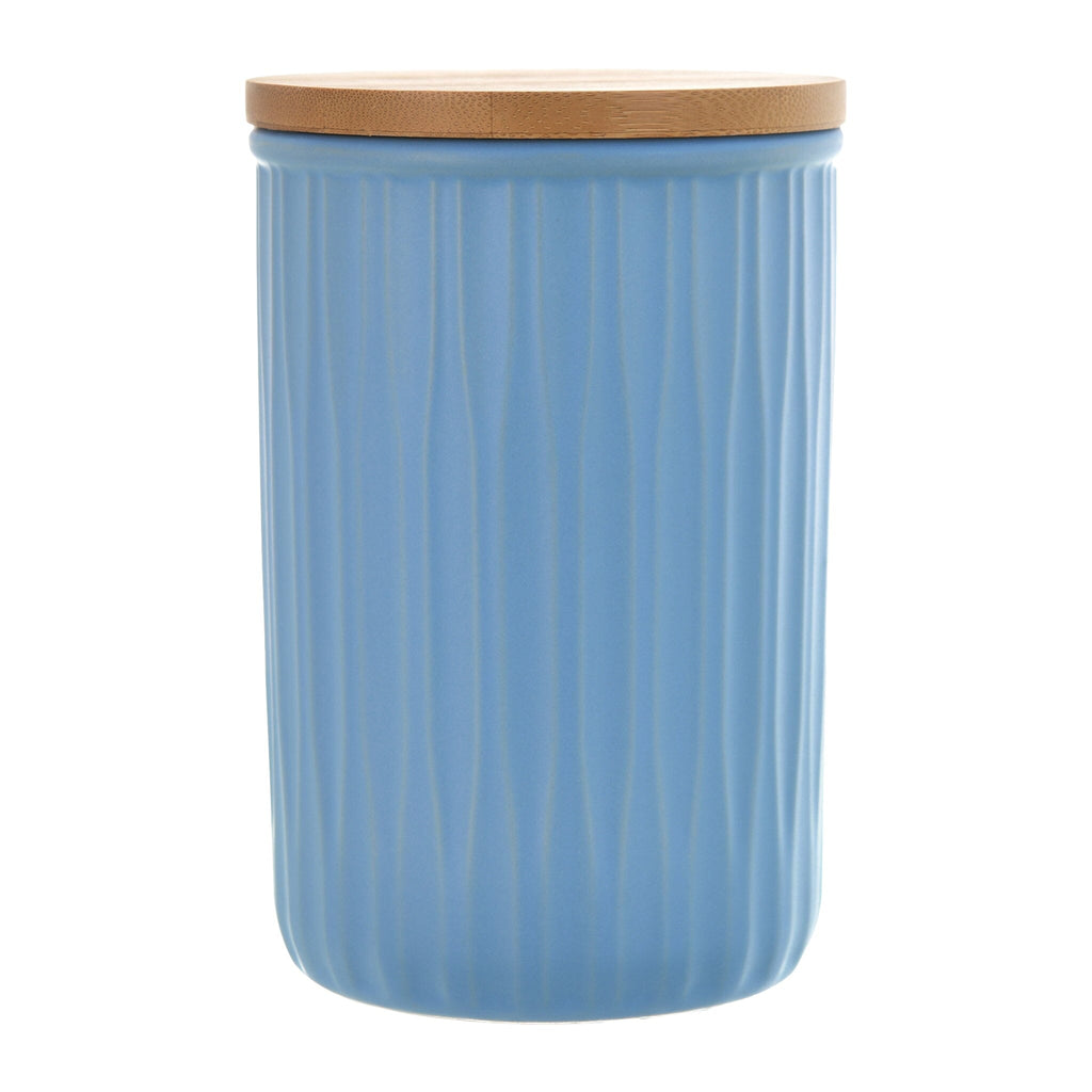 O'lala - Ceramic Jar with Wooden Cover - Blue - 10x15cm - 520008059