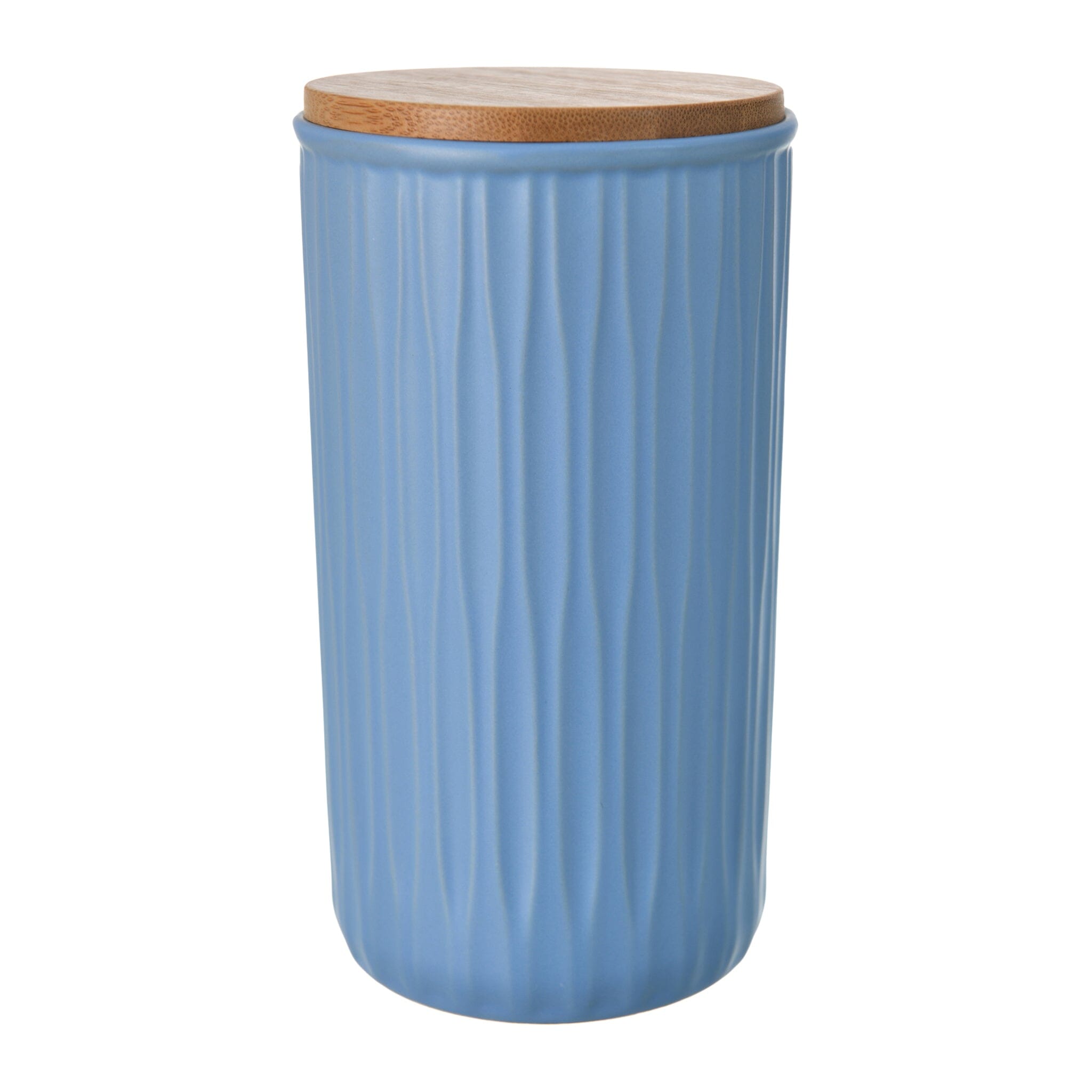 O'lala - Ceramic Jar with Wooden Cover - Blue - 10x18cm - 520008061