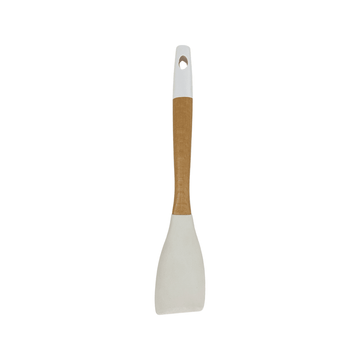 Tessie & Jessie - Silicone Serving Spatula With Wooden Handle - White - 35x8cm - 520008070