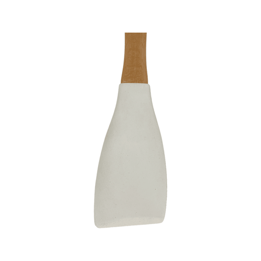 Tessie & Jessie - Silicone Serving Spatula With Wooden Handle - White - 35x8cm - 520008070