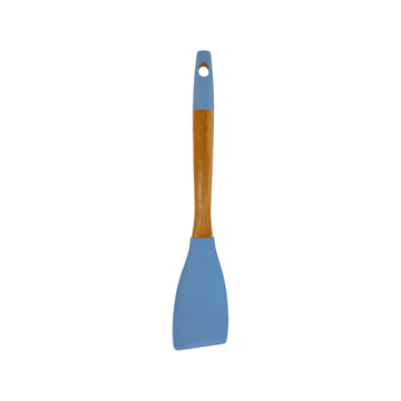 Tessie & Jessie - Silicone Serving Spatula With Wooden Handle - Blue - 35x8cm - 520008071