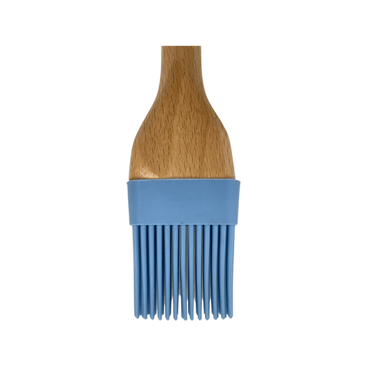 Tessie & Jessie - Silicone Kitchen Brush With Wooden Handle - Blue - 35x8cm - 520008074