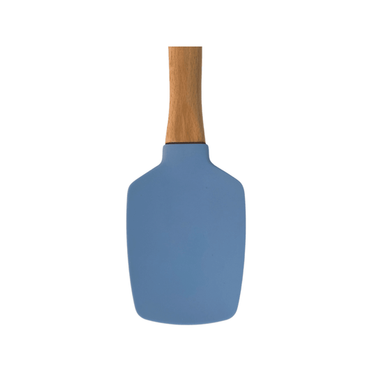 Tessie & Jessie - Silicone Spatula With Wooden Handle - Blue - 35x8cm - 520008076