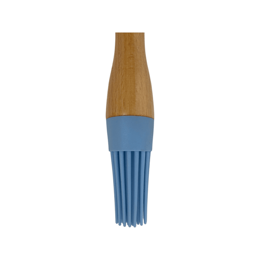Tessie & Jessie - Silicone Kitchen Slim Brush With Wooden Handle - Blue - 35x8cm - 520008078