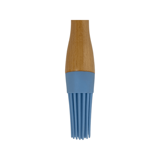 Tessie & Jessie - Silicone Kitchen Slim Brush With Wooden Handle - Blue - 35x8cm - 520008078