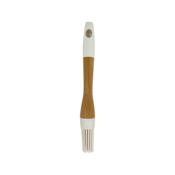 Tessie & Jessie - Silicone Kitchen Slim Brush With Wooden Handle - White - 35x8cm - 520008079